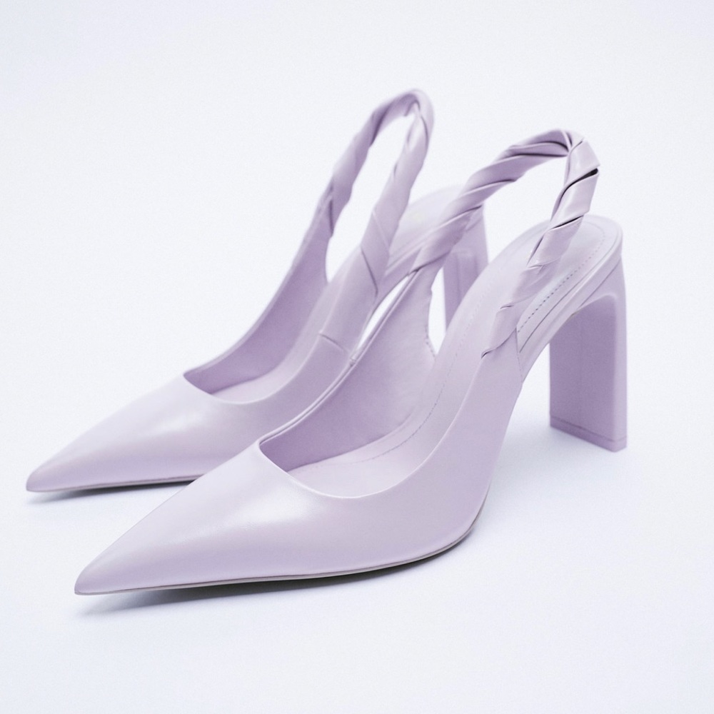Zara SLINGBACK LEATHER HEELS